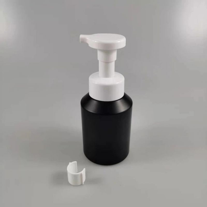 300ml Round Matte Black Pet Foam Pump Bottles Skincare Empty Plastic Hand Sanitizer Bottle with Pump