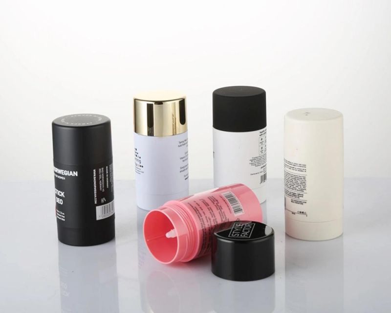 Wholesales Round Empty Plastic Deodorant Stick Bottle with Twist up Stick Bottle with Matte White Color