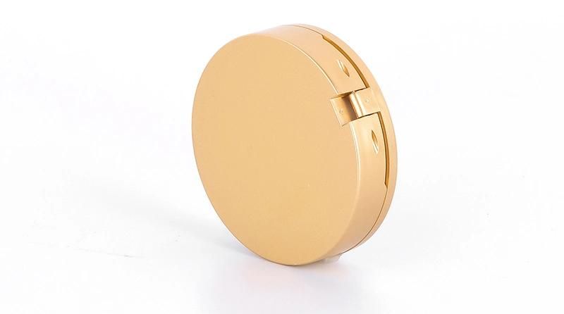 Manufacturer Gold Luxury Round 59mm Elegant Compact Powder Case for Pressed Powder Cosmetic Packaging