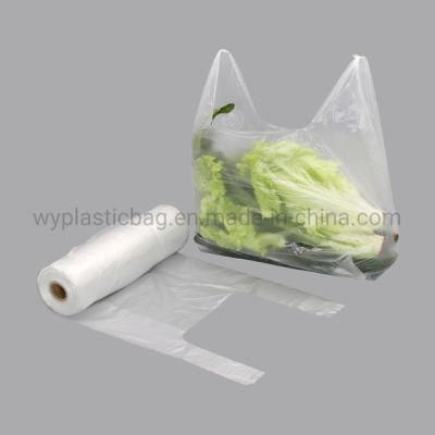 Customized Printing Fruit Vegetable Plastic Bags on Roll, OEM Clear Virgin PE Food Packaging Bags