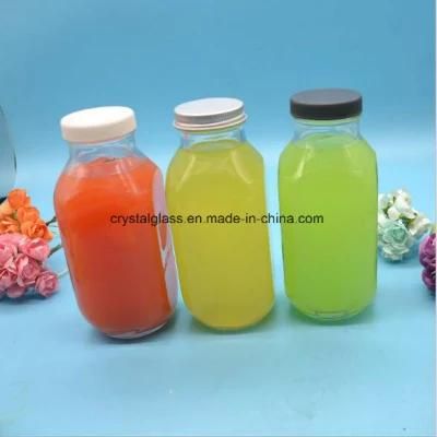 500ml Square Glass Bottles with White Plastic Anti-Theft Cap