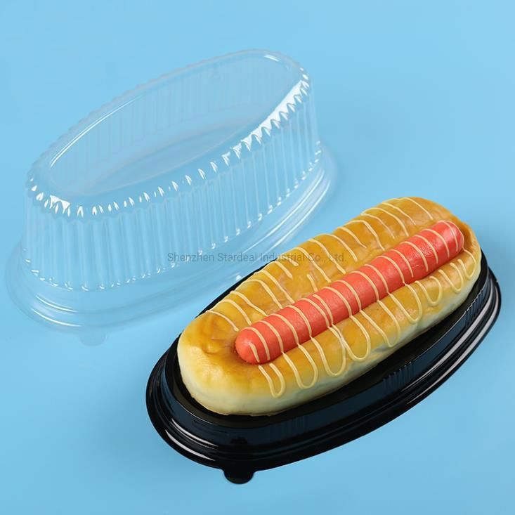 Clear Plastic Rectangle Luxury Bakery Box for Cake