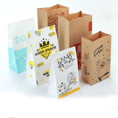 Food Packaging White Brown Kraft Paper Bag