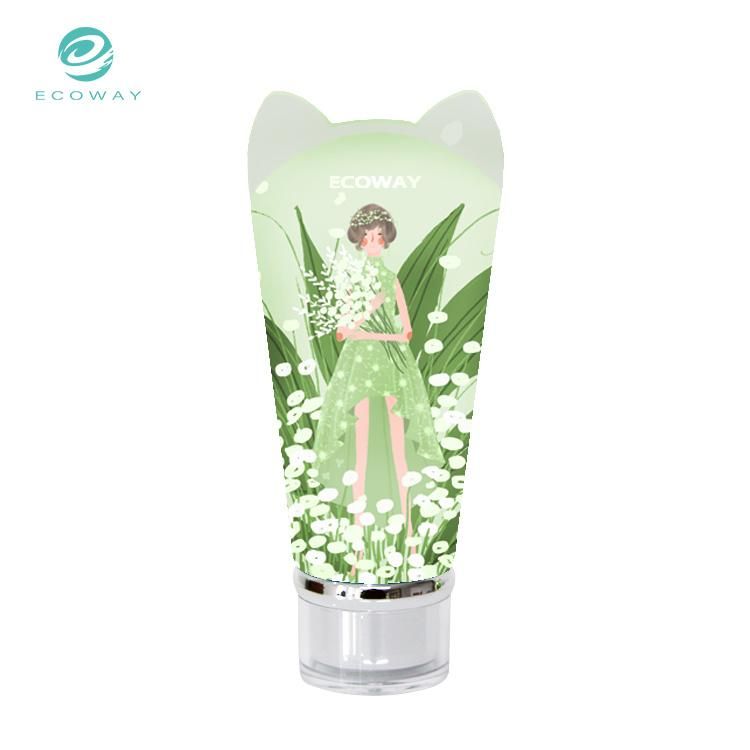 Biodegradable 50ml Cosmetic Empty Plastic Aluminum Soft Cream Lotion Tube