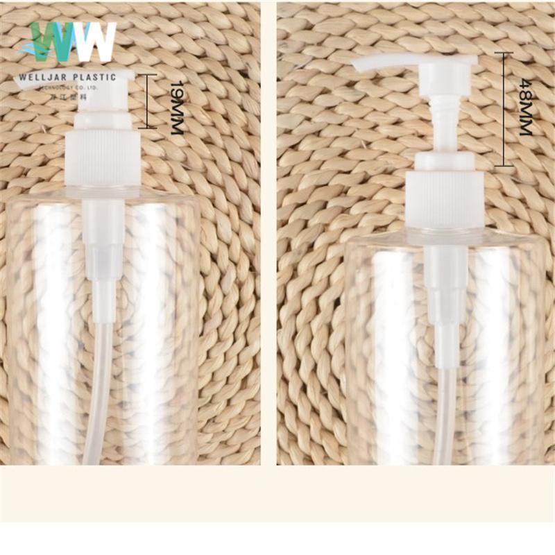 460ml Plastic Pet Bottle of Flat Shoulder with Lotion Pump