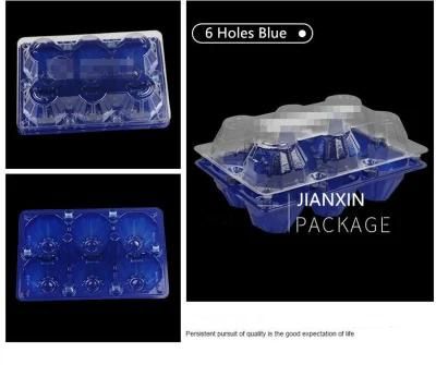 Pet 6 Holes Disposable Plastic Egg Box Packaging Tray