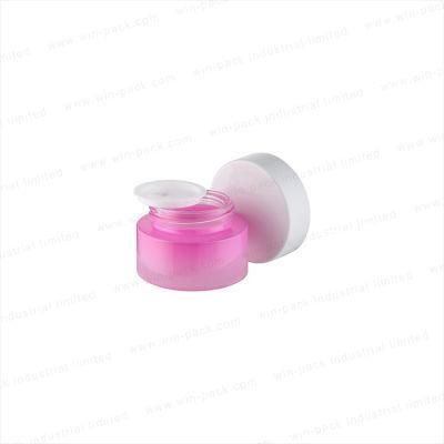 40ml 80ml 100ml Custom Gradient Color Glass Pump Bottle with White Cap for Personal Care