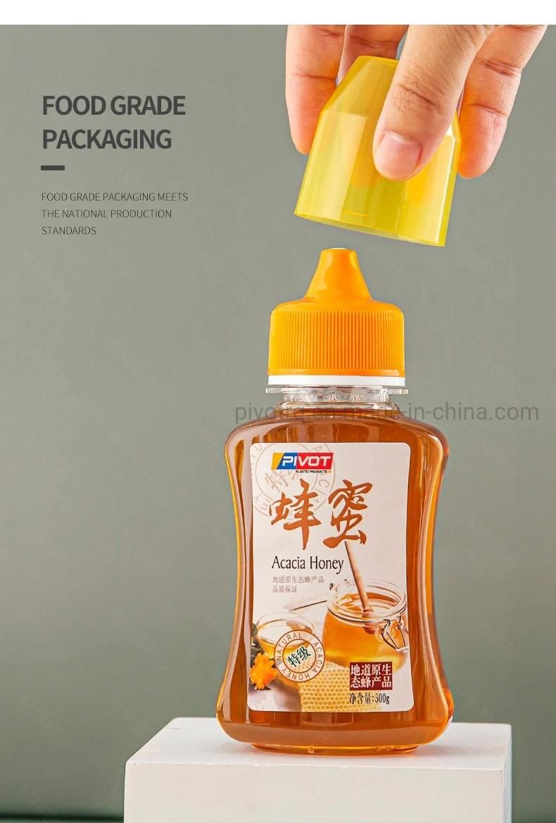 250g 500g Plastic Honey Bottle with PP Caps for Honey Packaging