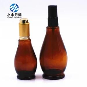 Shaped Dropper Oil Bottle Cosmetic Essential Oil Glass Bottle for Personal Care