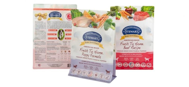 Flat Bottom Flexible Dog & Cat Food/Pet Food Zipper Packaging Bag/Pet Food Packaging Side Gusset Bag