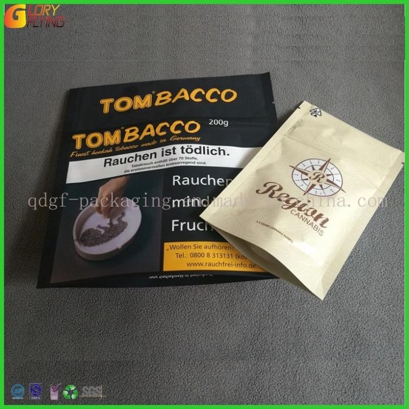 Slider Zipper Plastic Tobacco Pouch/Food Grade Zip-Lock Packaging Bag/Mini Apple Baggies Factory