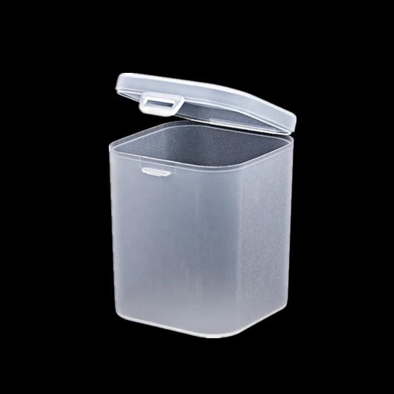 Wholesale PP Frosted Clear Plastic Storage Case Custom Cosmetics Small Square Plastic Packing Box