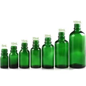 5ml, 10ml, 15ml, 20ml, 30ml, 50ml, 100ml Dropper Green Essential Oil Bottle