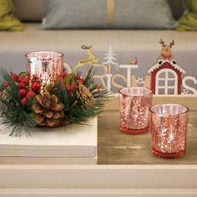 Gold Party Decorations Glass Bottles Candle Cups Candle Holders for Perfect Gift