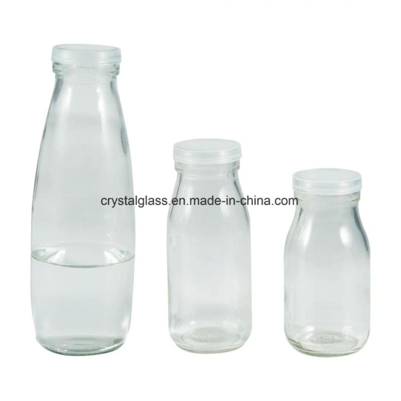 500ml 1L Beverage Juice Glass Milk Bottle with Tinplate Lid