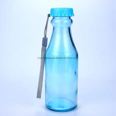 Candy Colors Fashionable Glass Soda Water Bottle 350ml