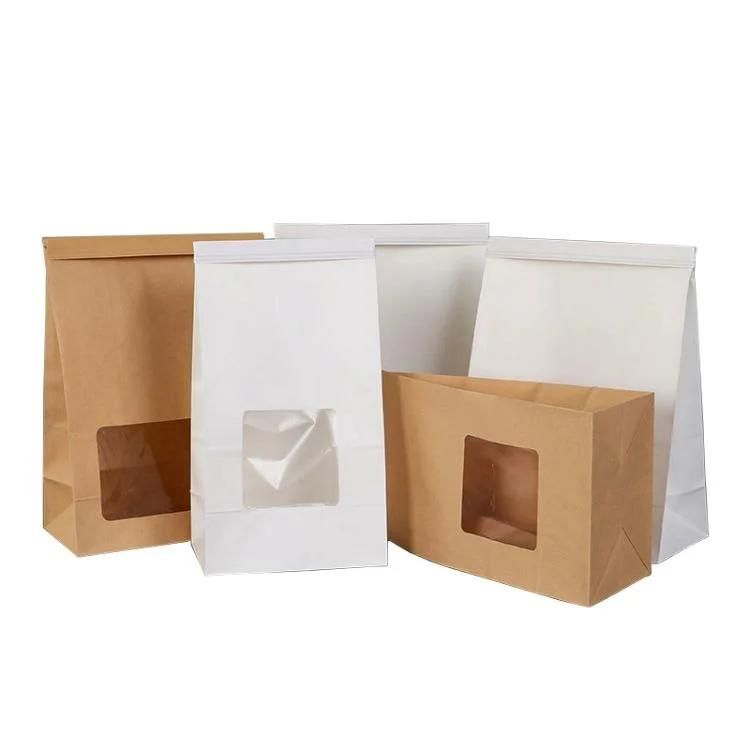 Eco Friendly Side Gusset Flat Bottom Kraft Paper Tin Tie Coffee Bags for Food Packaging