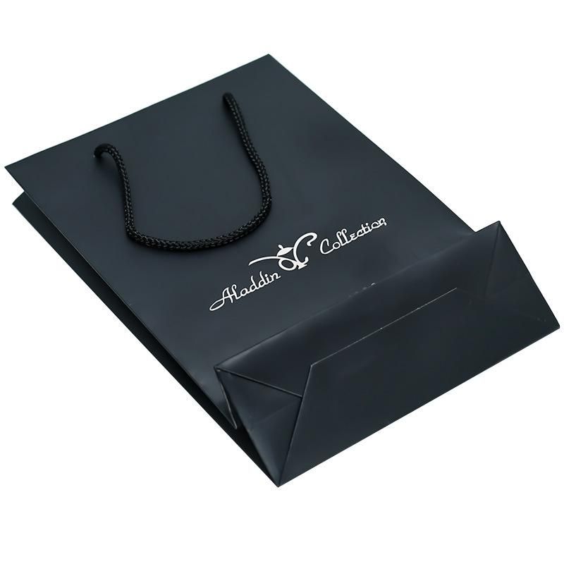 Customized Logo Silver/Gold Hot-Stamping Paper Bag