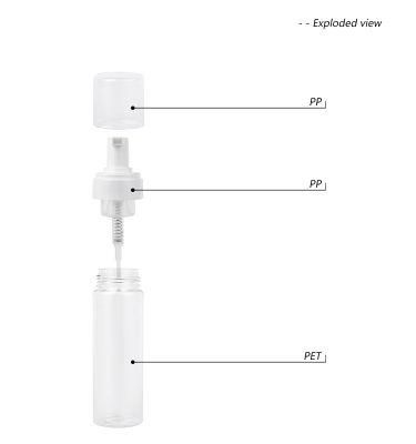 Hot Sale 200ml Cyliner PET Foam Pump Cosmetic Bottle