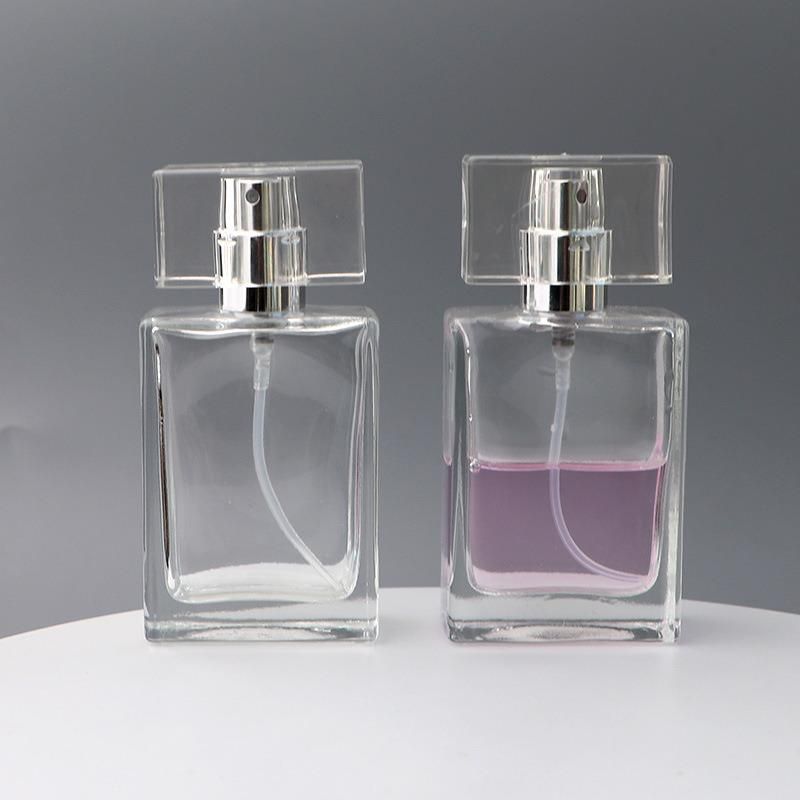 25ml/50ml Portable Clear Glass Thick Bottom Perfume Travel Spray Empty Bottle Cosmetics Container