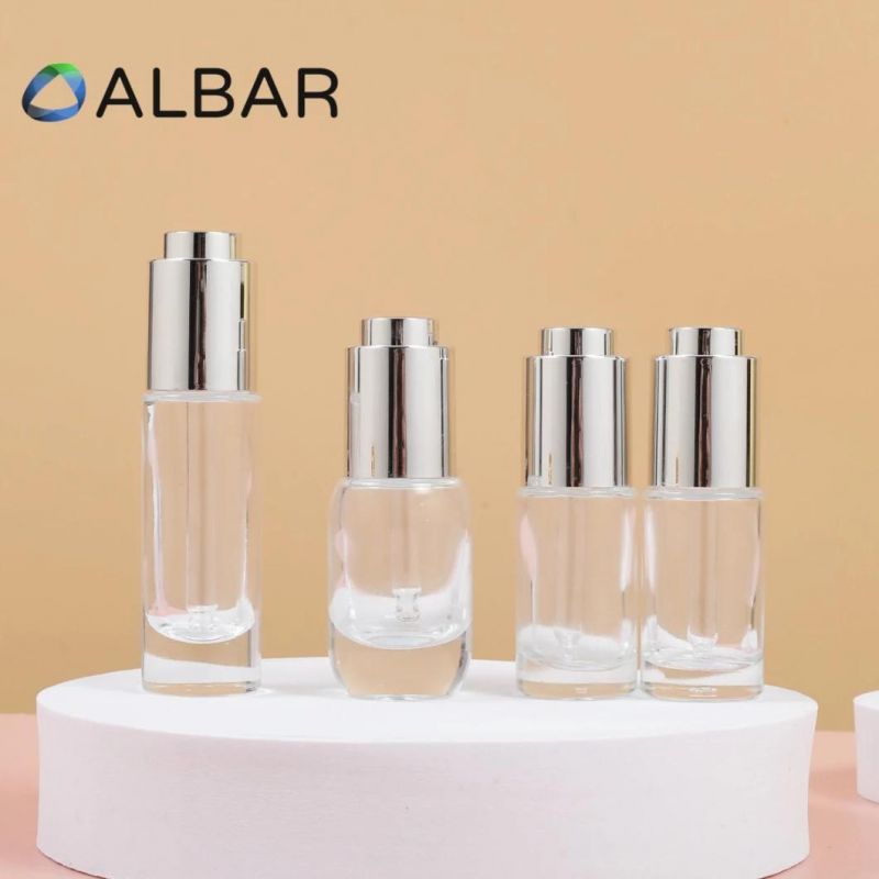 Portable Small Size Thick Bottom Glass Bottles for Personal Care with Dropper