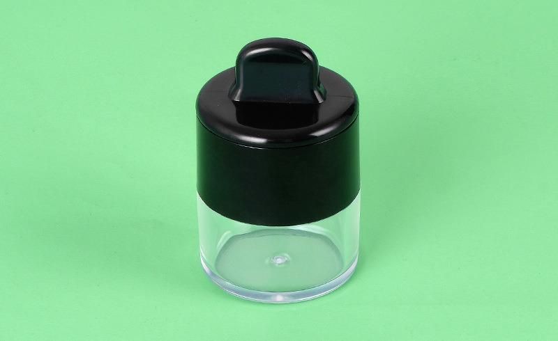 10g Empty Plastic Transparent Clear Loose Powder Case with Puff