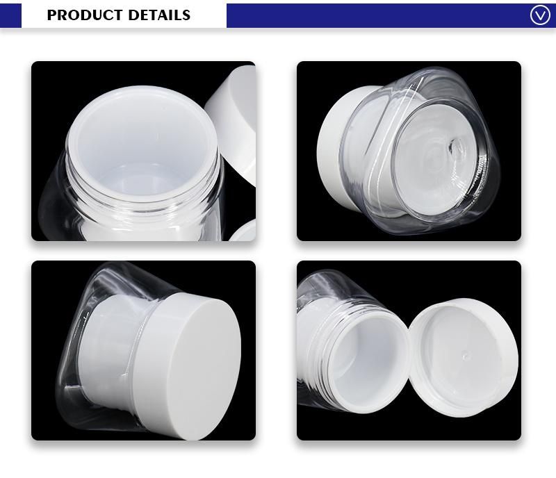 OEM Hot Stamping 50ml Clear Plastic Cream Jar