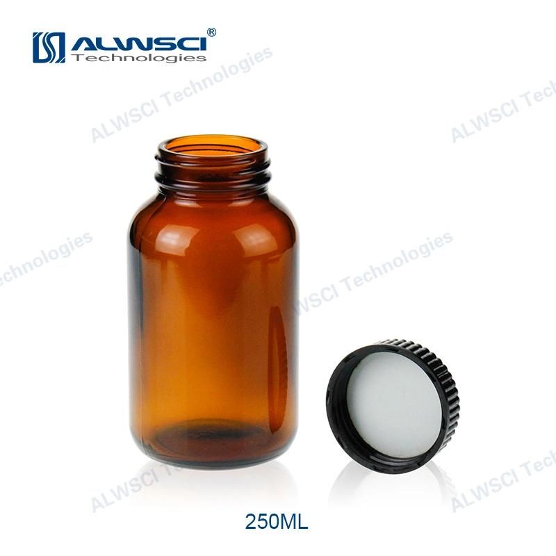 Alwsci Wide Mouth 75ml 38-400 Wide Mouth Amber Glass Bottle