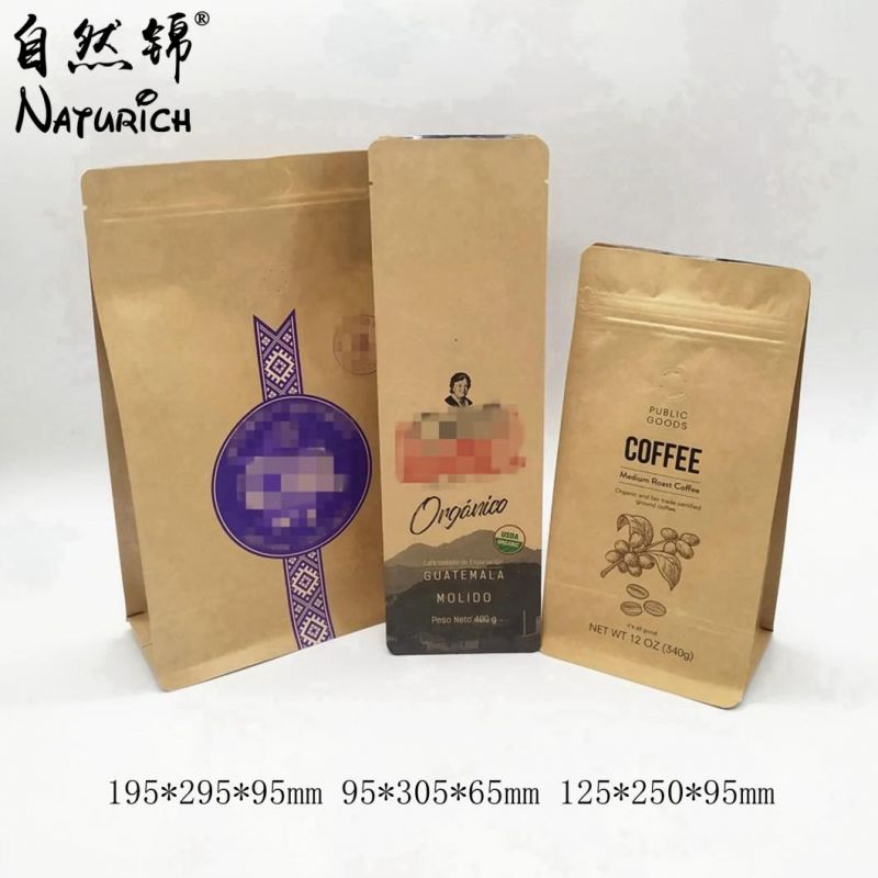 Kraft Paper Coffee Bean Packaging Bags with Valve