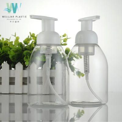 Hot Stamping Plastic Round Bottle with PP Pump