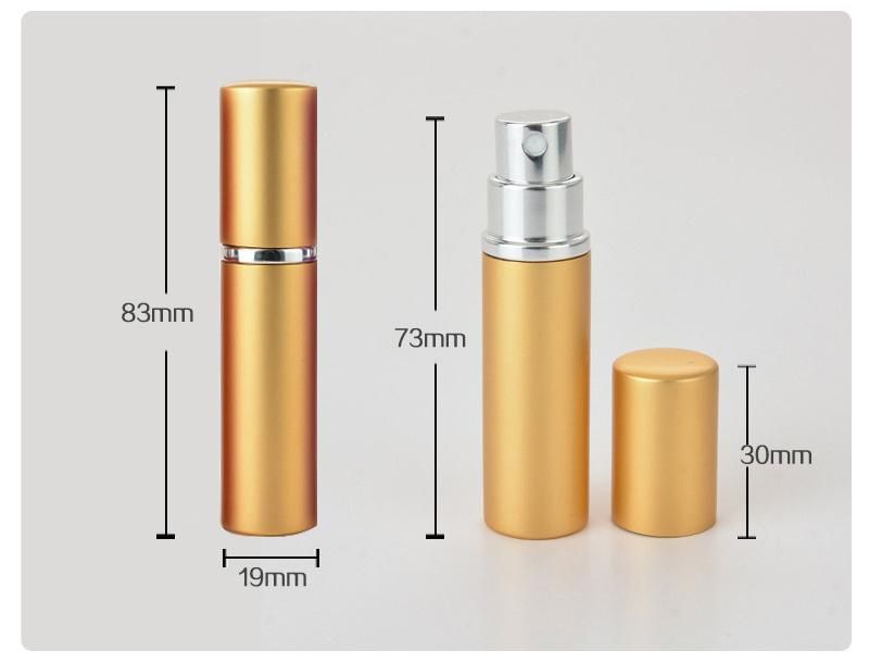 5ml Top Quality Perfume Bottle Mini Metal Sprayer Refillable Aluminum Perfume Atomizer Travel Size