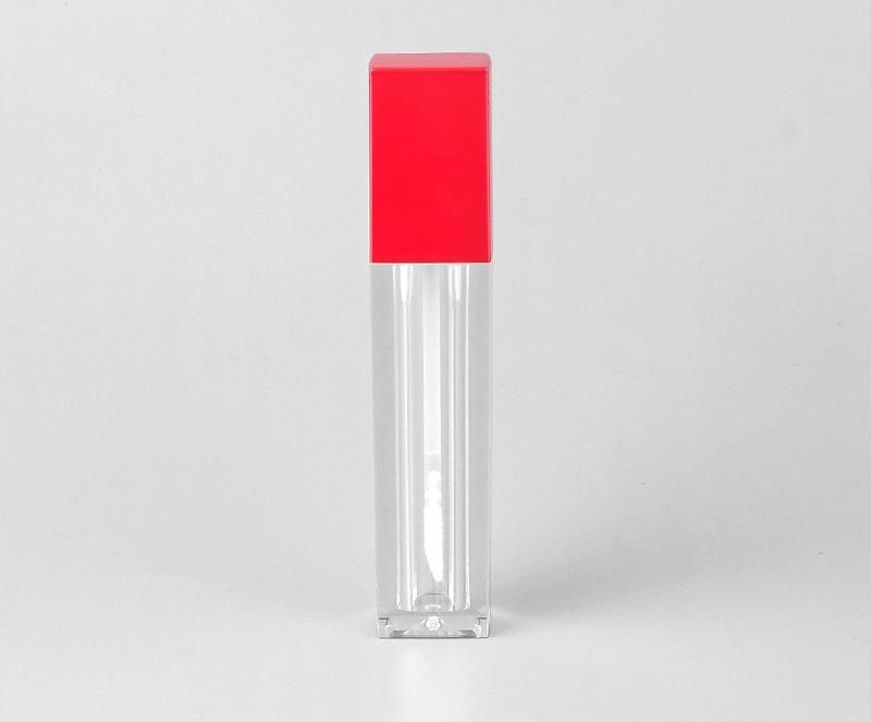 5 Ml China Supplier Clear Lipgloss Bottle Empty Lip Gloss Tube Square Lip Gloss Containers with Wand