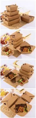 Factory Customized Printing Logo Fast Food Salad Take Away with Lamination Inside Food Kraft PE Film Package