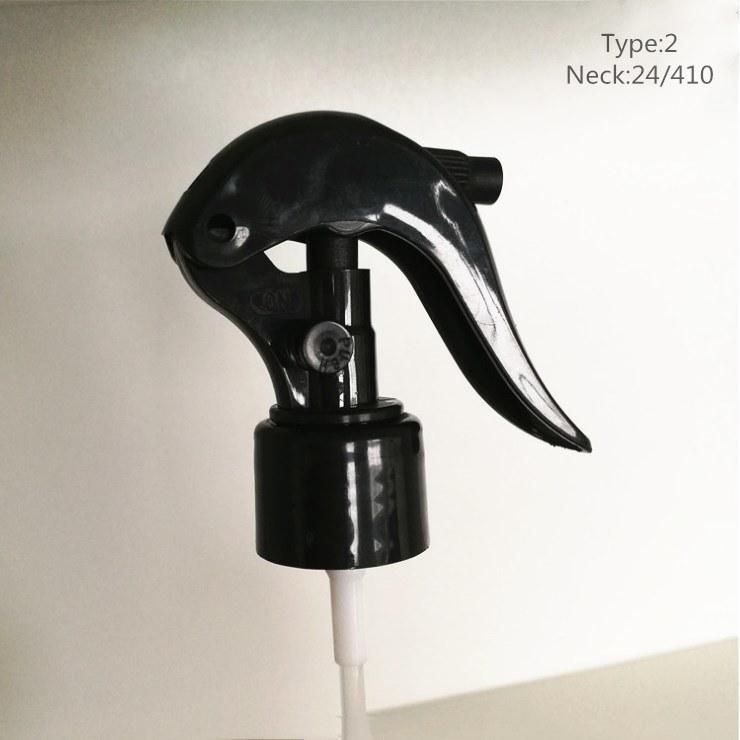 250ml Black Square Pet Plastic Bottle with Mini Trigger Spray