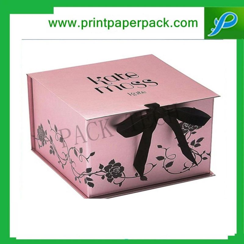 Bespoke Gloss Ribbon Book Style Hinged Jewelry Gift Packing Box Wedding Favors Multi Paper Cardboard Box Bow Tie Wine Packaging Box