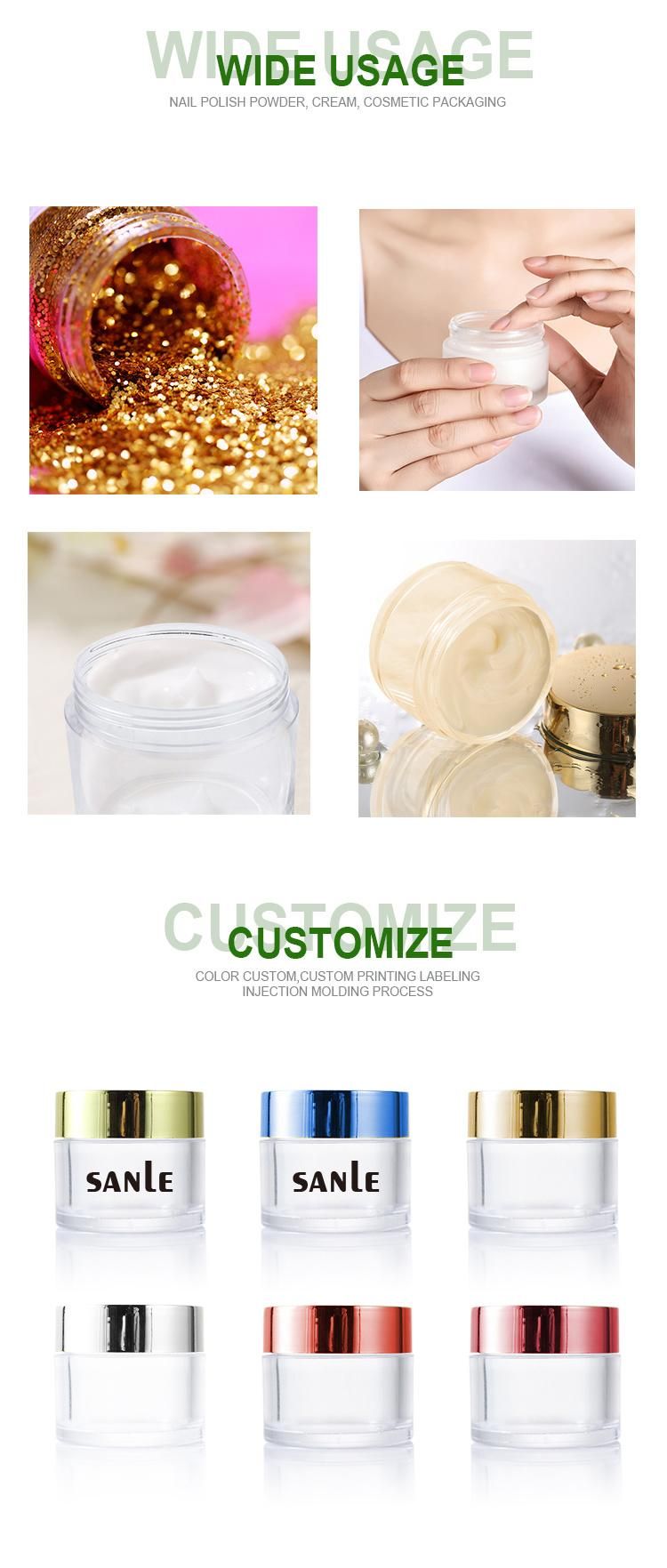50g Cream Jar Cosmetic Container Bottle Skin Care Drawer Cream Box