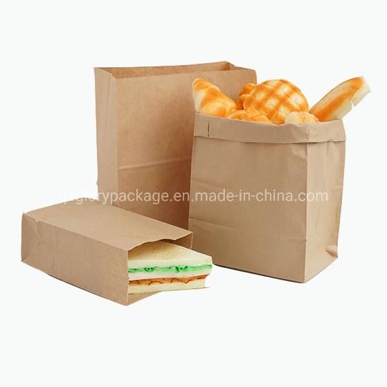 Food Grade Flat Bottom Craft Paper Bag Food Packaging Bag