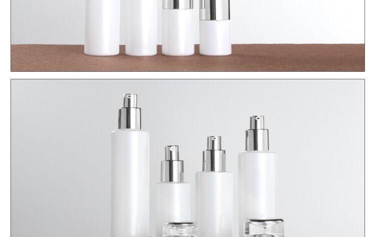 Luxury White Glass Cosmetic Jars for Makeup Cream