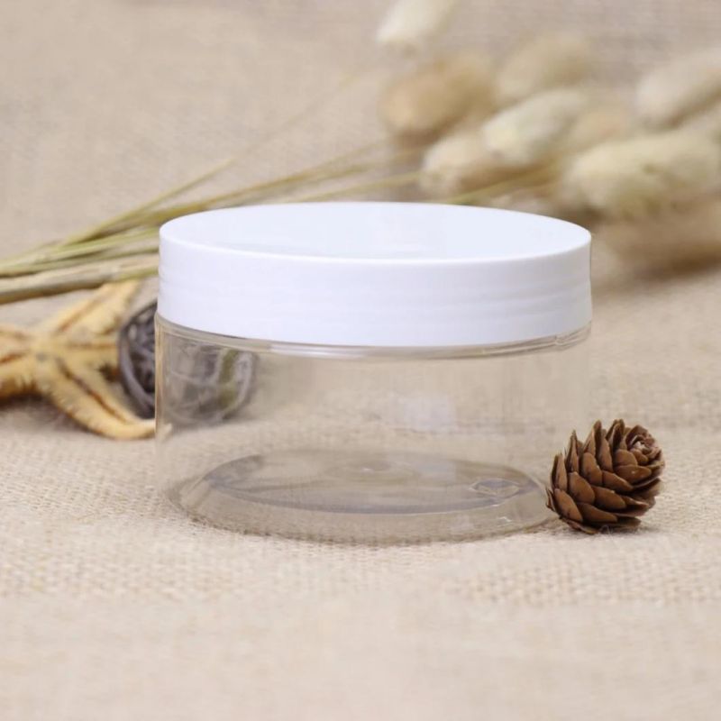 230g Plastic Cosmetic White Jar Pet Bottle for Hand Cream Scrub Cream