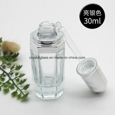 30ml Golden and Silver Glass Perfume Bottle