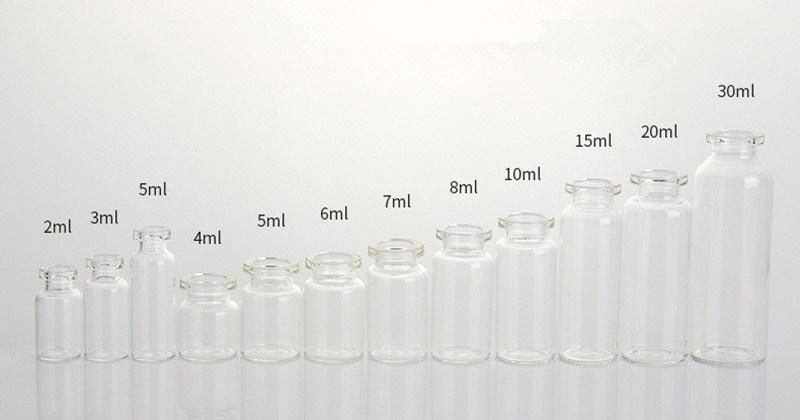 10ml Glass Vial for Pharmacy Glass with Aluminium Cap and Rubber Stopper