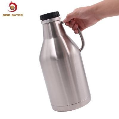 64 Oz Double Wall Stainless Steel Scew Cap Beer Growler