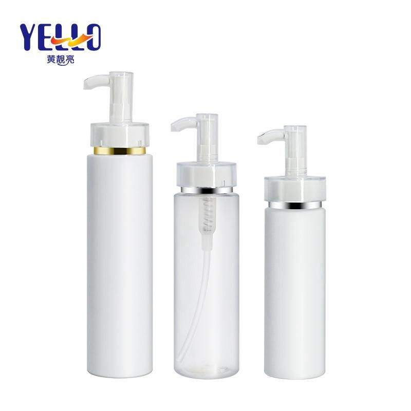 White Cosmetic Packaging Pet Plastic Lotion Bottle with Acrylic Pump