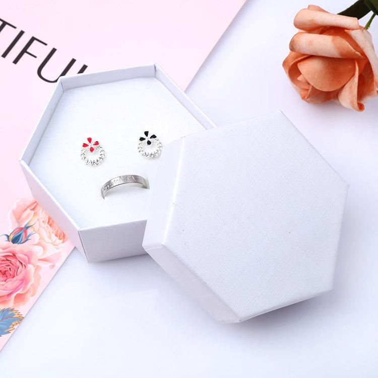 Creative Custom Jewelry Packaging Luxury Paper Gift Box European Style Double Open Snap Jewelry Box Velvet Velvet Snap Jewelry