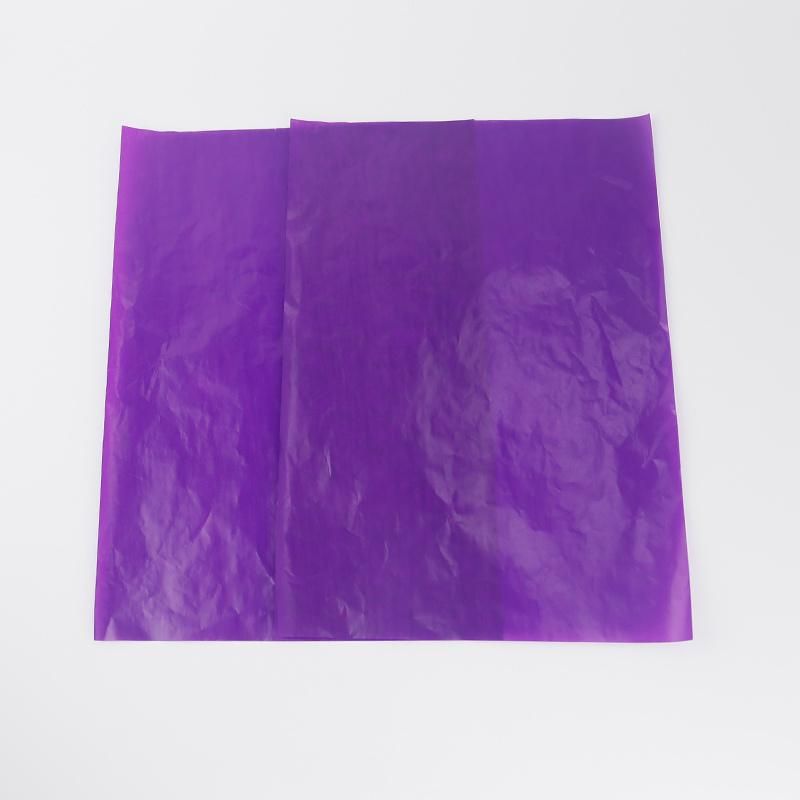 17GSM 50*50cm Purple Calendered Custom Wrapping Tissue Paper