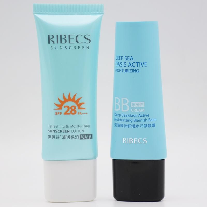 Guangzhou Factory Custom Sunscreen Cream Oval Cosmetic Plastic Tube