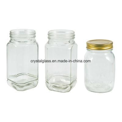 Bee Honey Packing Glass Container Jar with Closure Lid