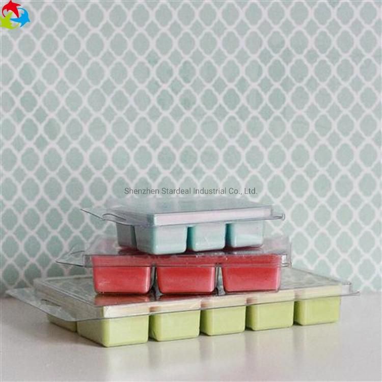 Transparent Plastic Pet Candle Wax Melts Clamshell Packaging