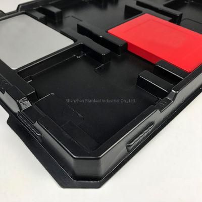 Customized Black Anti-Static Plastic Electronic Component Blister Tray