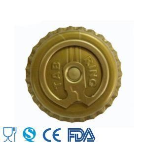 Golden Color Easy Open Ring Pull Cap for Glass Beer Beverage Drinks Bottle